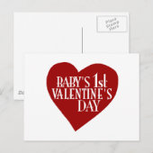 Baby 1e Valentijnsdag Feestdagenkaart (Voorkant / Achterkant)