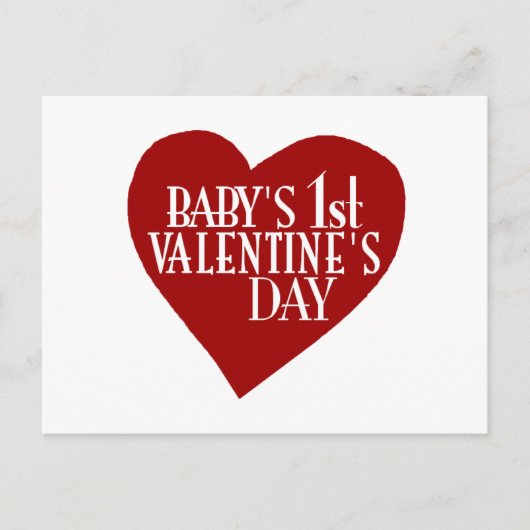 Baby 1e Valentijnsdag Feestdagenkaart (Voorkant)