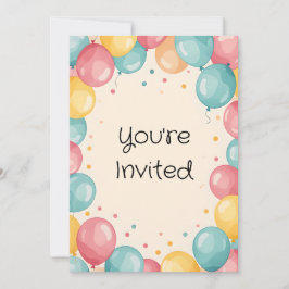 Baby 1e verjaardag ballon ontwerp kaart