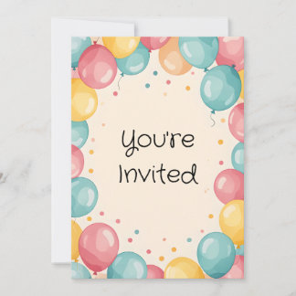 Baby 1e verjaardag ballon ontwerp kaart