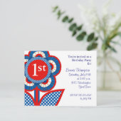 Baby 1e verjaardag Briefkaart in juli (Staand voorkant)