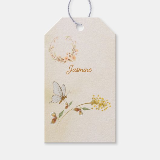 Baby 1e verjaardag cadeau labels cadeaulabel (Voorkant)