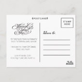 Baby 1e Verjaardag Chevron Bedankt Foto Briefkaart (Achterkant)