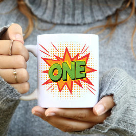 Baby 1e Verjaardag Comic superheld ontwerp Koffiemok