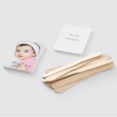 Baby 1e verjaardag Dank u Elegant Manuscript Swash Handwaaier (Niet-gemonteerd)