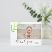 Baby 1e verjaardag Dank u waterverf Swashes Briefkaart (Staand voorkant)