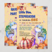  " Baby 1e verjaardag dinosaurusfeest " Kaart (Voorkant / Achterkant)