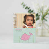 Baby 1e verjaardag Dolphin nodigt Kaart uit (Staand voorkant)