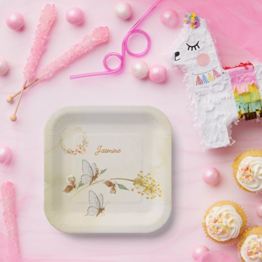 Baby 1e verjaardag papieren borden papieren bordje (Feest)