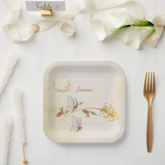 Baby 1e verjaardag papieren borden papieren bordje (Huwelijk)