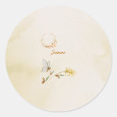Baby 1e verjaardag ronde stickers (Voorkant)