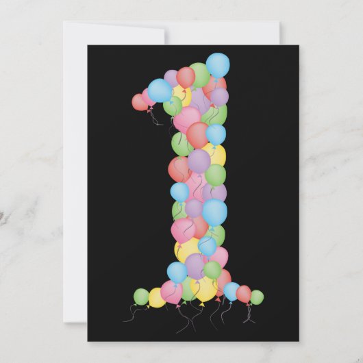 Baby 1e verjaardag Uitnodiging van de Partij van d (Voorkant)