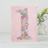 Baby 1e verjaardag Uitnodiging van de Partij van d (Staand voorkant)