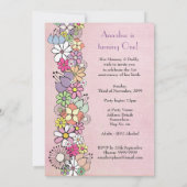 Baby 1e verjaardag Uitnodiging van de Partij van d (Achterkant)