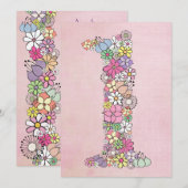 Baby 1e verjaardag Uitnodiging van de Partij van d (Voorkant / Achterkant)