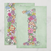 Baby 1e verjaardag Uitnodiging van de Partij van d (Voorkant / Achterkant)