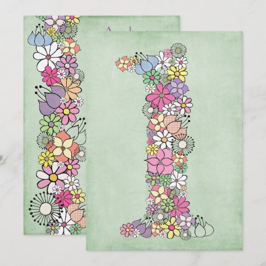 Baby 1e verjaardag Uitnodiging van de Partij van d (Voorkant / Achterkant)