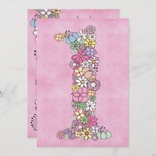 Baby 1e verjaardag Uitnodiging van de Partij van d (Voorkant / Achterkant)