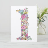 Baby 1e verjaardag Uitnodiging van de Partij van d (Staand voorkant)