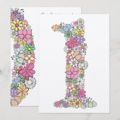 Baby 1e verjaardag Uitnodiging van de Partij van d (Voorkant / Achterkant)