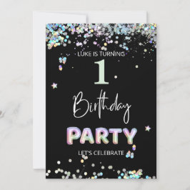 *~* BABY 1e verjaardag van een eerste regenboogbal Kaart