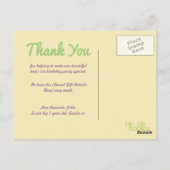 Baby 1e Verjaardagsballonnen Bedankt Foto Briefkaa Briefkaart (Achterkant)