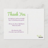 Baby 1e Verjaardagsballonnen Bedankt Foto Briefkaa Briefkaart (Achterkant)