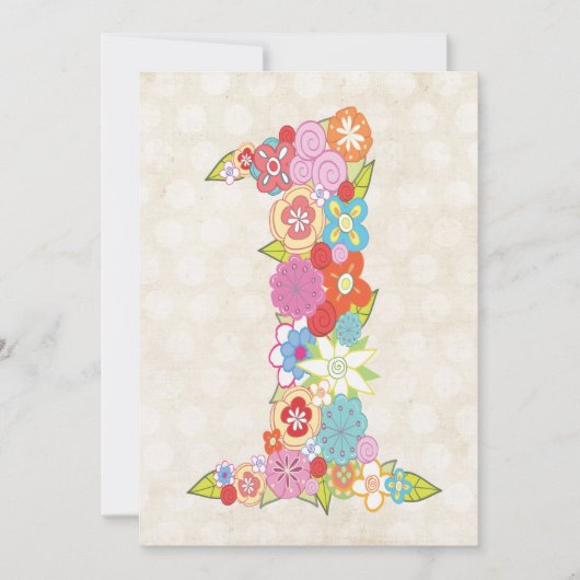 Baby 1e verjaardagsfeestje nummer één op maat kaart (Voorkant)