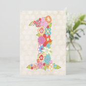 Baby 1e verjaardagsfeestje nummer één op maat kaart (Staand voorkant)