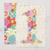 Baby 1e verjaardagsfeestje nummer één op maat kaart (Voorkant / Achterkant)