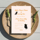 Baby 1e verjaardagsuitnodiging | Kleine miauw Kaart