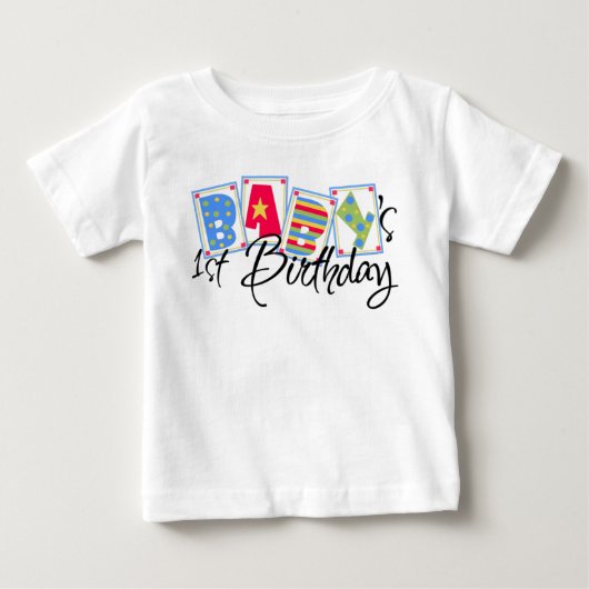 Baby 1ST. Birthday T-shirt (Voorkant)