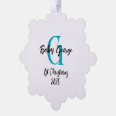 baby 1st Christmas Paper Ornament Kaart (Links)