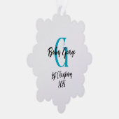 baby 1st Christmas Paper Ornament Kaart (Rechts)