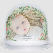 Baby 1st Christmas Photo Snow Globe Sneeuwbol (Voorkant)