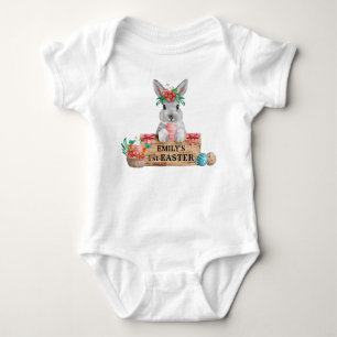 Baby 1st Pasen - Bunny, Eieren & Paasmandje Romper