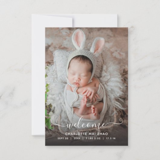 Baby 2 Aankondiging van de geboorte foto's (Voorkant)