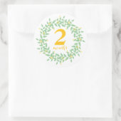 Baby 2 Maanden Classic Ronde Sticker, Glanzend Sticker (Tas)