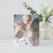 Baby 2 van de begroting fotomanuscript dank u kaar (Staand voorkant)