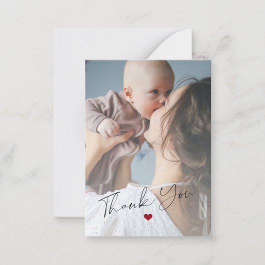 Baby 2 van de begroting foto's eenvoudig manuscrip notitiekaartje (Voorkant)