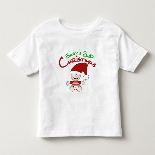 Baby 2e kerstshirt en cadeaus kinder shirts (Voorkant)
