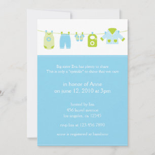 Baby 2e Shower Invitation Kaart