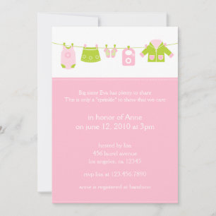 Baby 2e Shower Invitation Kaart
