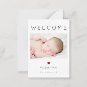 Baby 3 foto bericht over typografie notitiekaartje (Voorkant)