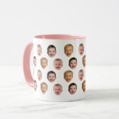 Baby 3 Foto Gezichtsmok, Gepersonaliseerd Cadeau Mok (Voorkant links)