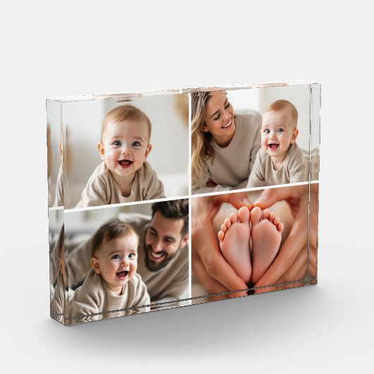 Baby 4 Foto Collage Foto Blok (Links)