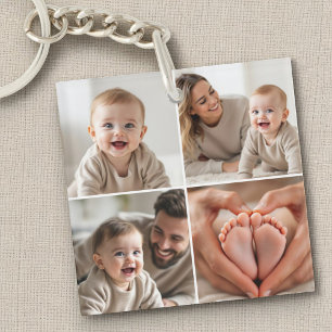 Baby 4 foto collage Mooie foto Instagram Sleutelhanger