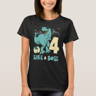 Baby 4e verjaardag Jongen Meisje 4 jaar als een Ba T-shirt