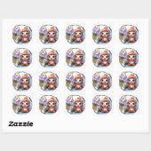 Baby - 5 maanden ook vierkante sticker (Vel)