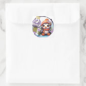 Baby - 5 maanden ook vierkante sticker (Tas)
